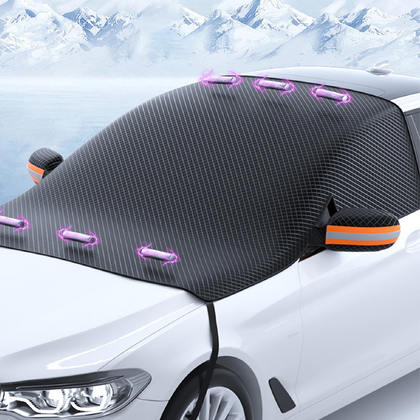 Anti-Frost-Schutzabdeckung Auto-Schild-Abdeckung Visier Magnetisch Verdickt Halbe Halbsonne Eis Schnee Staubschutz Faltbar für Autos Anti-Frost-Schutzabdeckung Auto-Schild-Abdeckung Visier Magnetisch Verdickt Halbe Halbsonne Eis Schnee Staubschutz Faltbar für Autos von Acouto