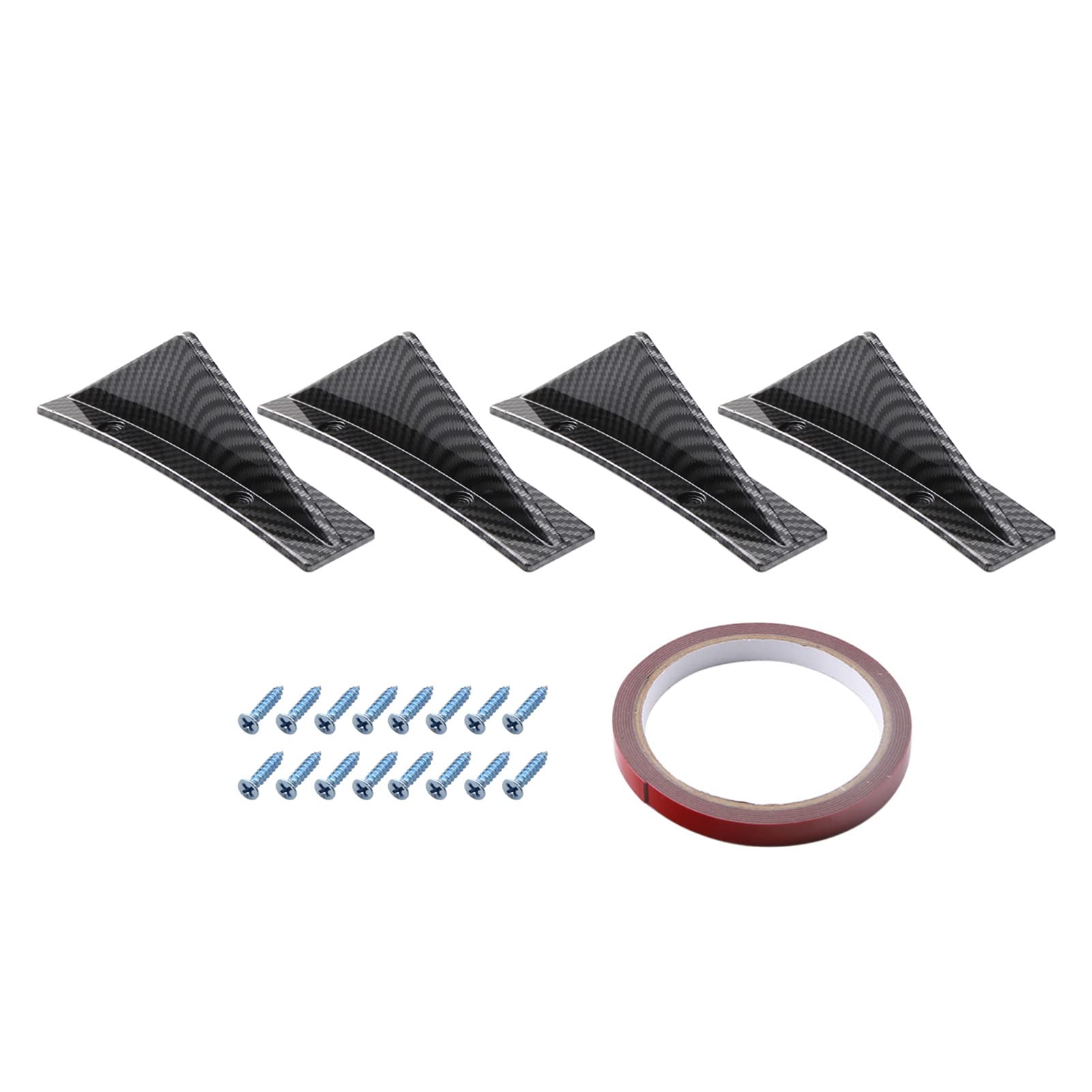 Auto Heck Stoßfänger Spoi 4pcs Auto Heck Stoßfänger Spoiler Kohlefaser Gebogen, um zu Reparieren, um Mehr zu Reparieren. (Kohlefaserkrümmungsstil) von Acouto