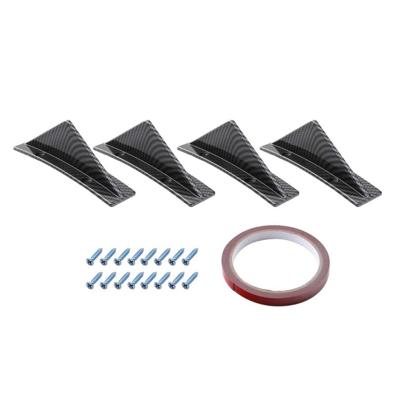 Auto Heck Stoßfänger Spoi 4pcs Auto Heck Stoßfänger Spoiler Kohlefaser Gebogen, um zu Reparieren, um Mehr zu Reparieren. (Kohlefaserkrümmungsstil) von Acouto