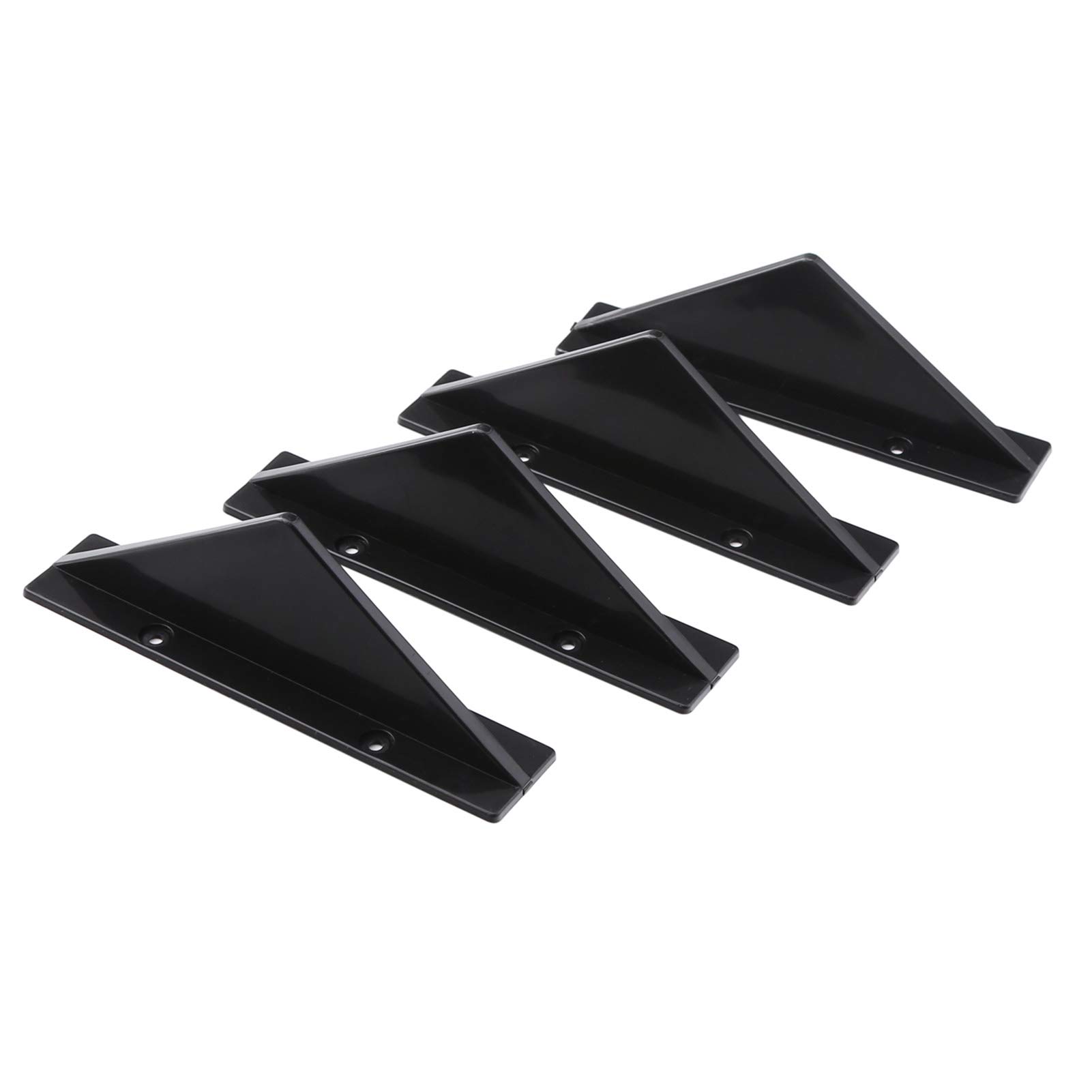 Auto Heck Stoßfänger Spoi 4pcs Auto Heck Stoßfänger Spoiler Kohlefaser Gebogen, um zu Reparieren, um Mehr zu Reparieren. (Schwarzer Flacher Stil) von Acouto