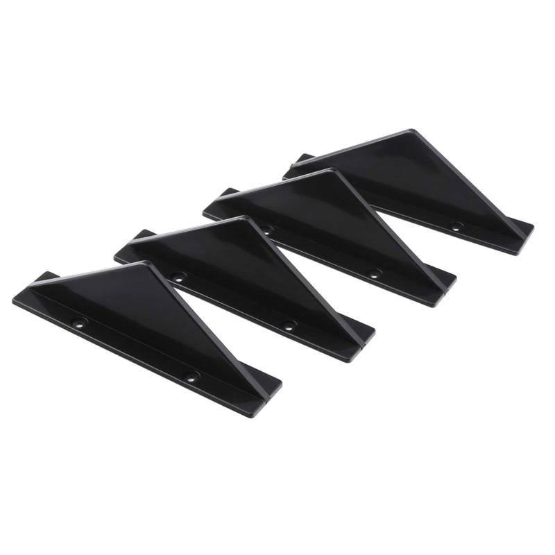 Auto Heck Stoßfänger Spoi 4pcs Auto Heck Stoßfänger Spoiler Kohlefaser Gebogen, um zu Reparieren, um Mehr zu Reparieren. (Schwarzer Flacher Stil) von Acouto