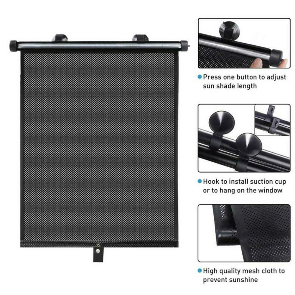Auto Seitenfenster Sonne Einziehbares Auto Seitenfenster Sonnenschattenabdeckung Roll Vorhang Sonnenschutz für Autokarme und Großer Zeitblocker Zum Glanz Einziehbarer Pass- Passbares Sonne und (BLACK) Auto Seitenfenster Sonne Einziehbares Auto Seitenfenster Sonnenschattenabdeckung Roll Vorhang Sonnenschutz für Autokarme und Großer Zeitblocker Zum Glanz Einziehbarer Pass- Passbares Sonne und (BLACK) von Acouto