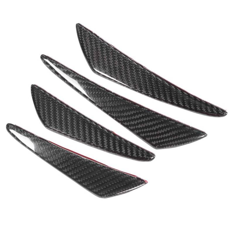 Auto Stoßstange Lippe, Splitter Frontspoiler Luftmesser, 4 Teile/Satz Universal Carbon Stoßstange Canards Lip Spoiler von Acouto