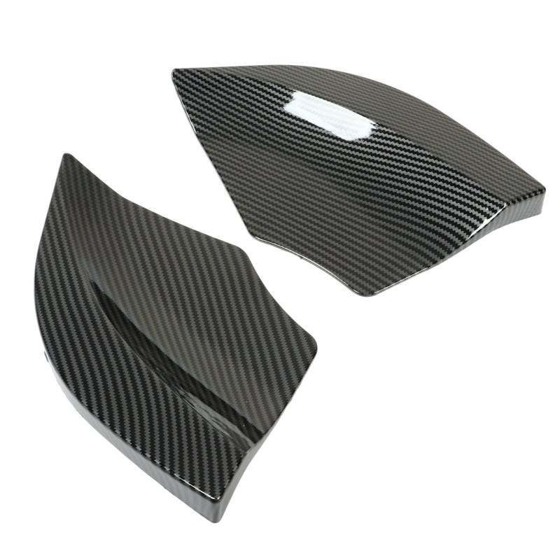 Heck Stoßfänger Splitterpaar Heck Stoßfänger Splitter Ersatz ABS Kunststoff Automobil Stoßstange Diffusor Linke und Rechte Kohlefaser und um Zweckraum für den Luftstrom die Langsame (Kohlefaser-Stil) von Acouto