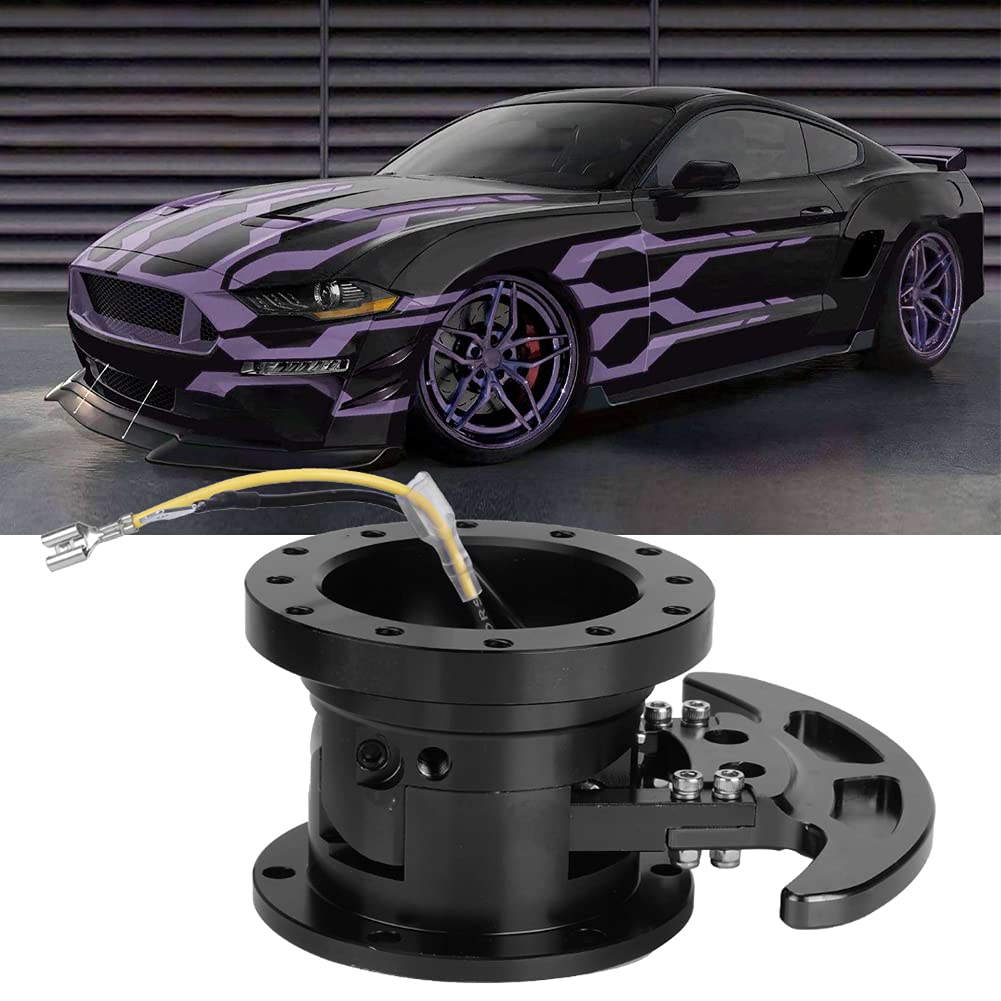 Lenkrad Remov Tilt Fliped Racing Lenkrad Schnellfreisetzungs -Hub -Kit Abnehmbares Adapterblack Ist für Ausgestattetes Rennen von für und Insbesondere mit Dem Auto, das das System die (Black) von Acouto