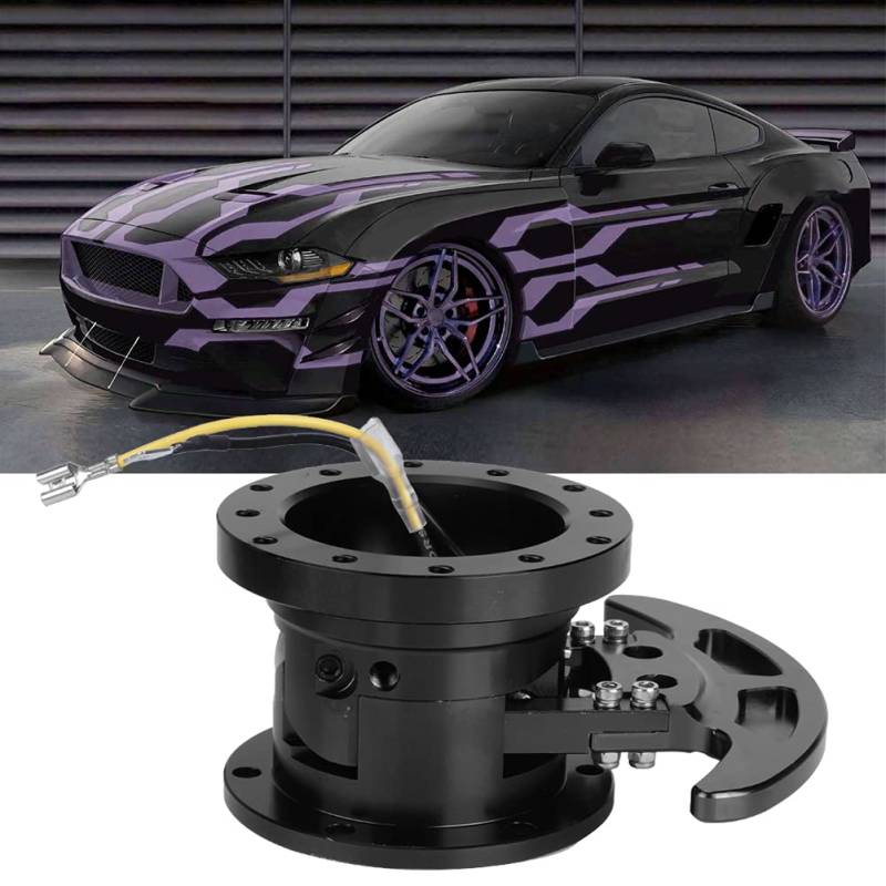 Lenkrad Remov Tilt Fliped Racing Lenkrad Schnellfreisetzungs -Hub -Kit Abnehmbares Adapterblack Ist für Ausgestattetes Rennen von für und Insbesondere mit Dem Auto, das das System die (Black) von Acouto