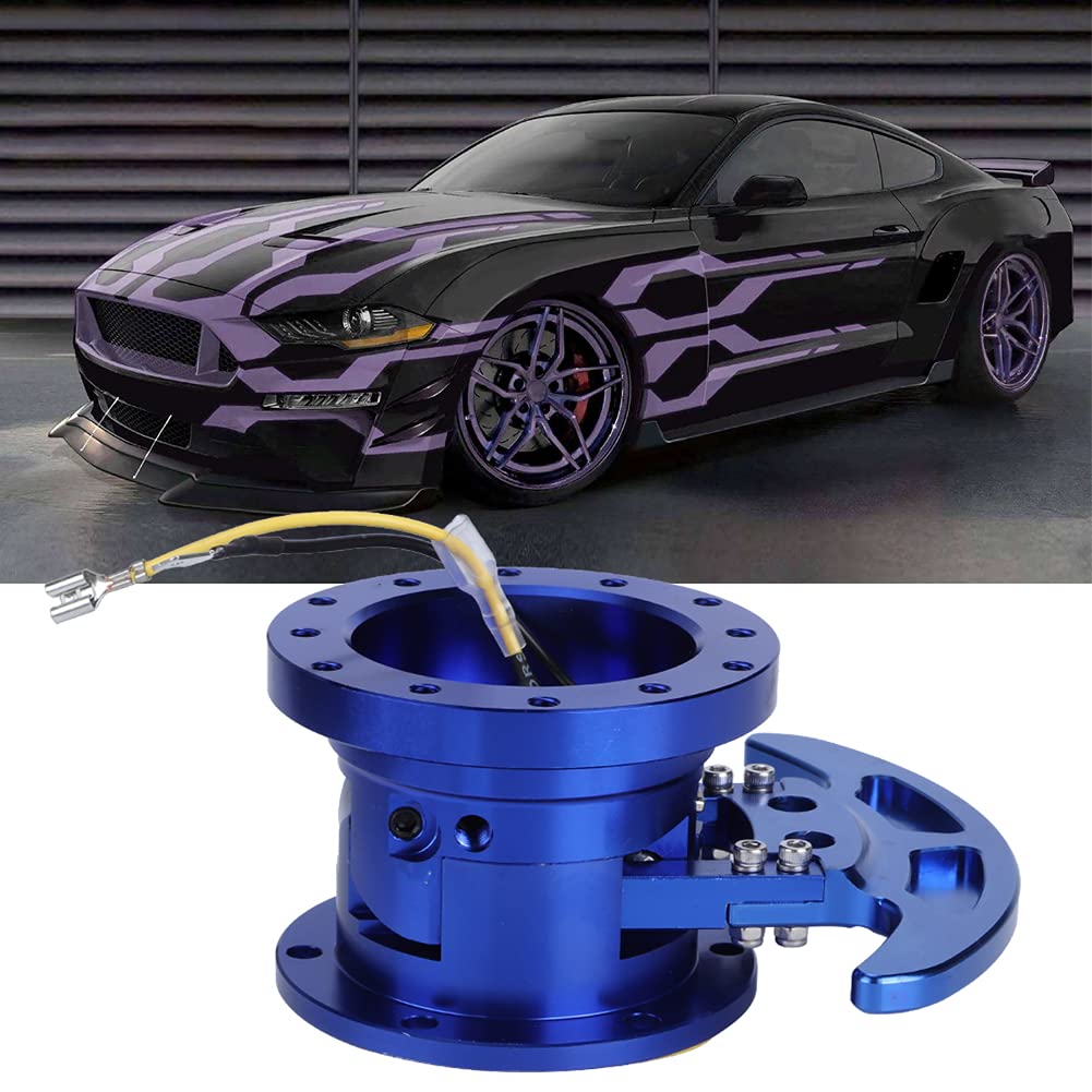 Lenkrad Remov Tilt Fliped Racing Lenkrad Schnellfreisetzungs -Hub -Kit Abnehmbares Adapterblack Ist für Ausgestattetes Rennen von für und Insbesondere mit Dem Auto, das das System die (Blue) von Acouto