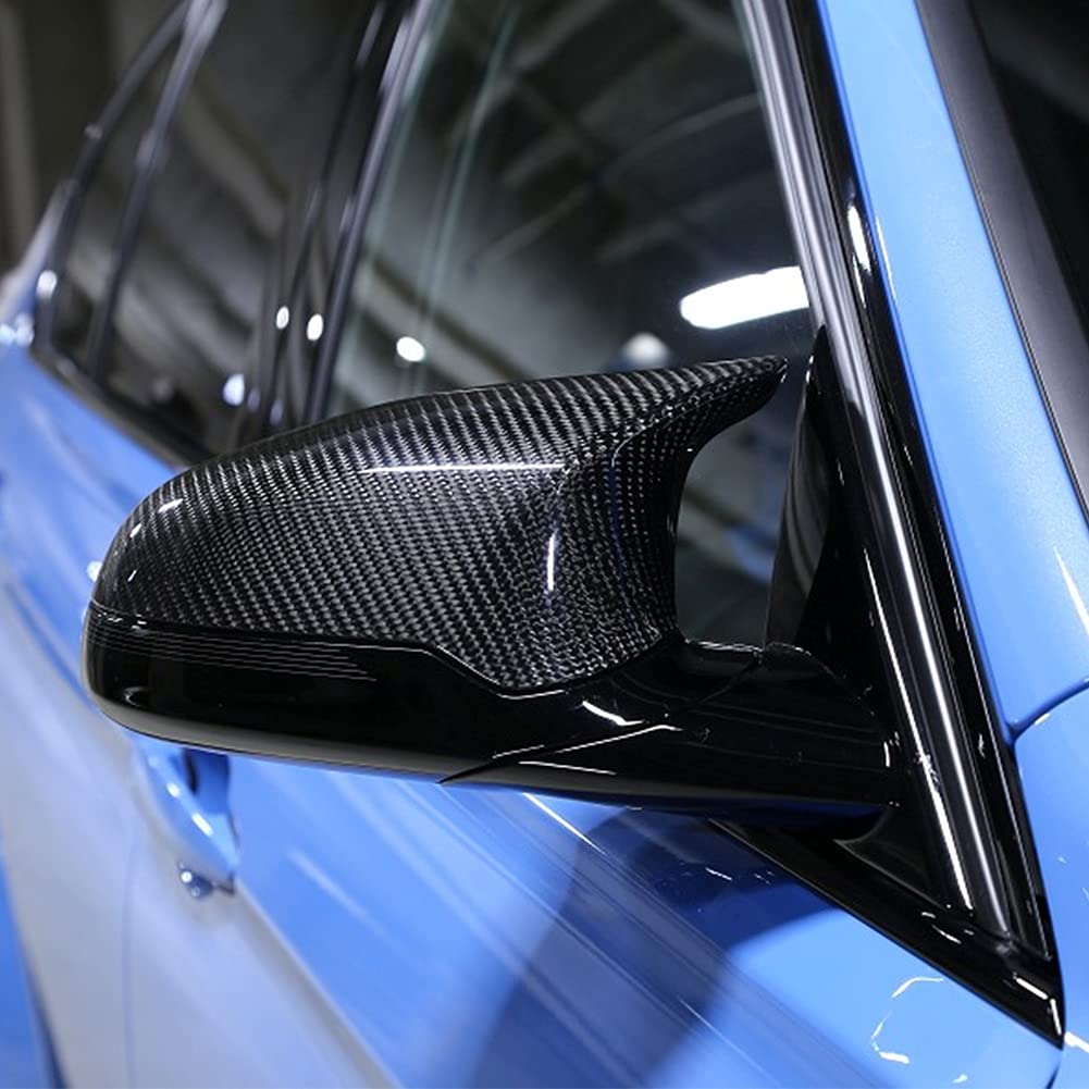 Seitenspiegelabdeckung Carbonfaser -Seitenflügelspiegel auf Cover Addieren für M2 M3 M4 F87 F80 F82 und Wetter Direkt auf Lagerabdeckungen Car Unter Bedingungen Farbe Verblassen (Rechtslenker) von Acouto