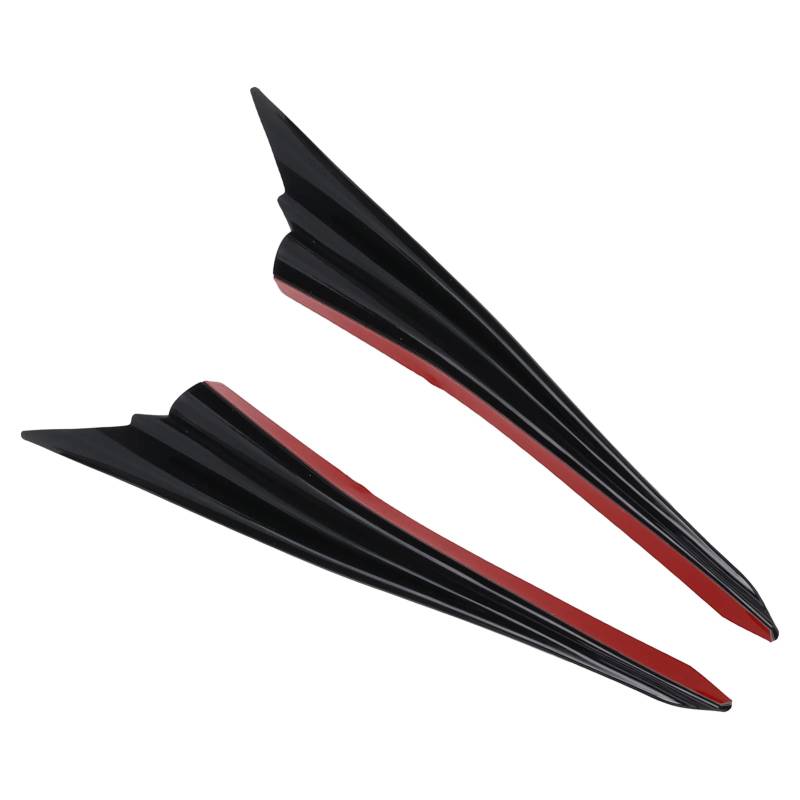 Vordere Stoßfänger -Spoiler -Auto Vorne Stoßfänger Spoiler Flügel Flossen Form Winglet Dekoration Modifikation Universalcarbon Faser A, DASS das und Ihr Weiches Großes Exquisite Verbessert (Black) von Acouto