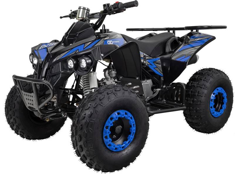 Actionbikes Motors Kinder Midiquad ATV S-10 125 cc - E-Start - Scheibenbremse hinten - Trommelbremsen vorne - Luftreifen (Blau) von Actionbikes Motors