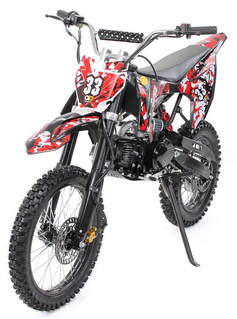 Actionbikes Motors Kinder Mini Crossbike Predator 125cc 17/14 | 4-Takt 125ccm 7KW - Scheibenbremsen - Geschwindigkeit ca. 80 km/h Gewichtsabhängig - Motorrad - Motocross - Dirtbike - Enduro (Schwarz) von Actionbikes Motors