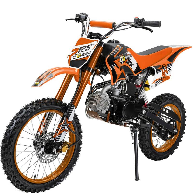 Actionbikes Motors Kinder Jugend-Cross-Dirtbike JC125 cc 17/14 | Scheibenbremsen - Kickstarter - Pocket Bike - Motorrad - Motocross - Dirtbike - Enduro (Orange) von Actionbikes Motors