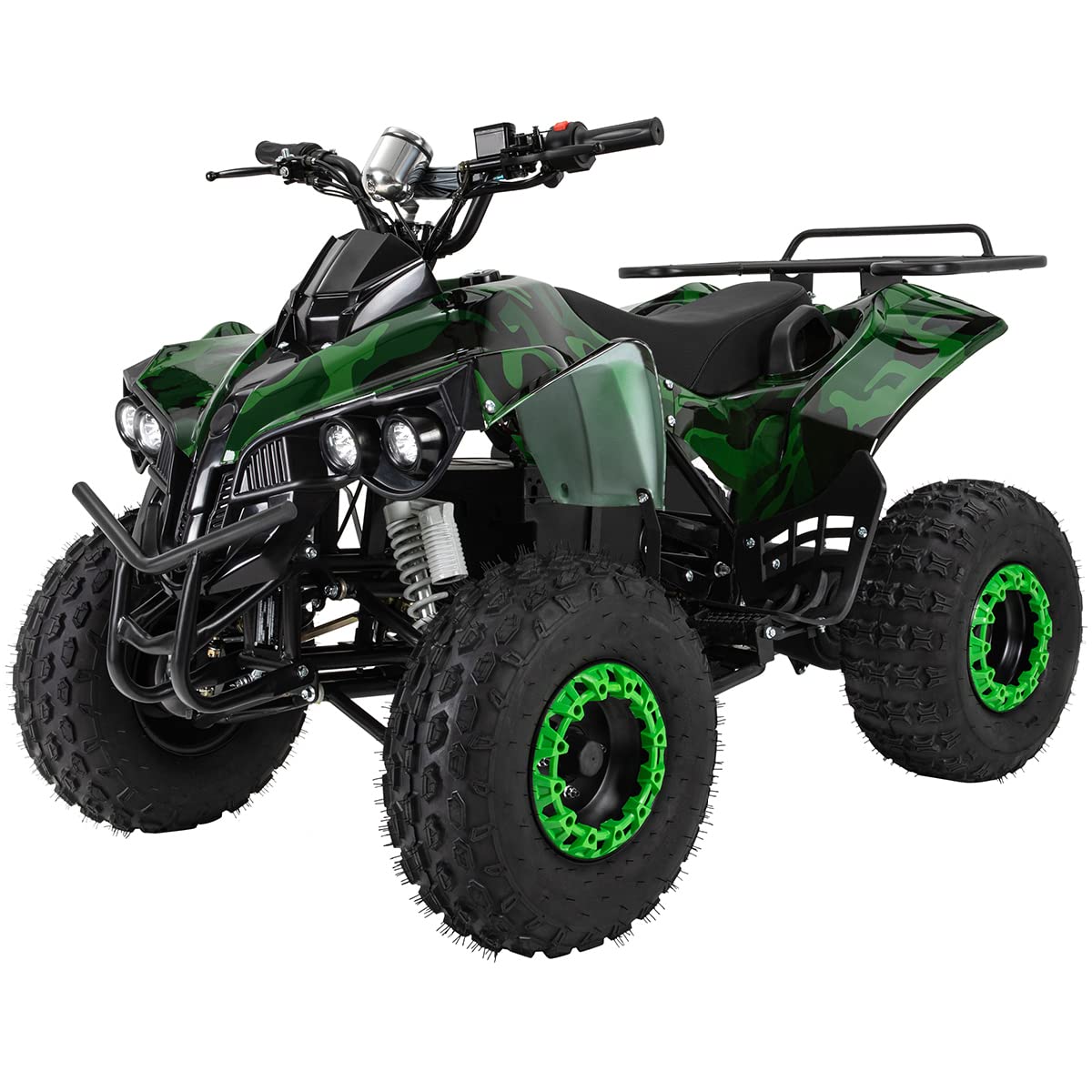 Original Actionbikes Kinder Elektro Quad S-10 I 𝟭𝟬𝟬𝟬 Watt Elektromotor - Ausdauernde 4 x 12 Volt 20AH Batterien - Drehgasgriff - Miniquad - Bis zu 20 km/h (Camouflage lackiert) von Actionbikes Motors