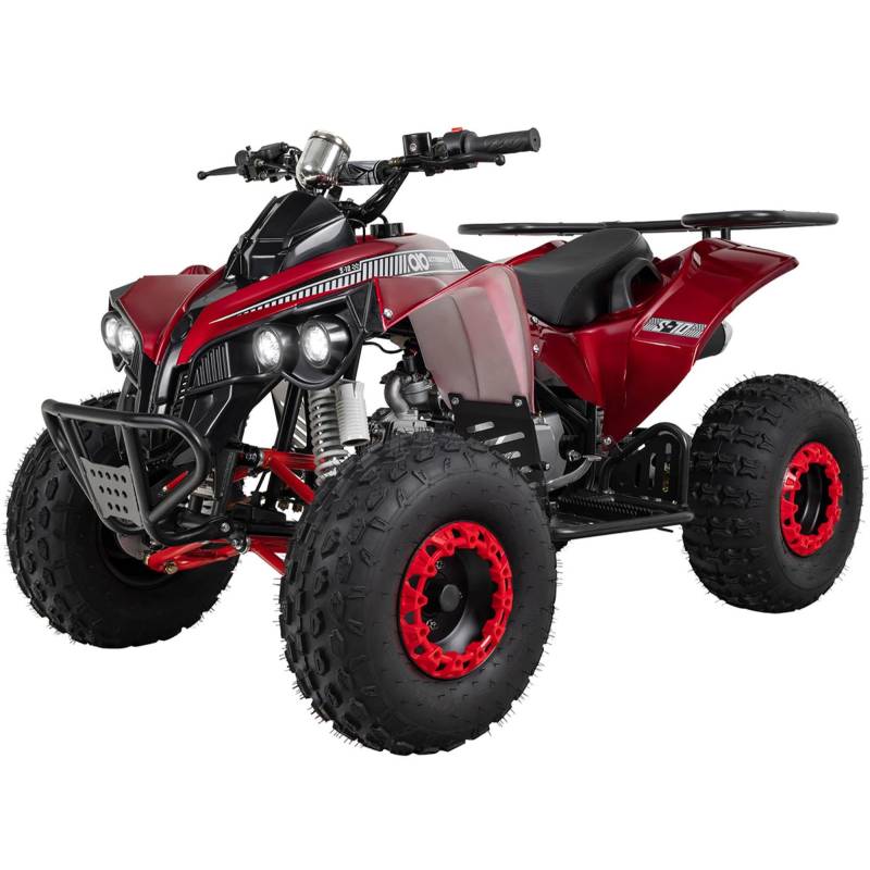 Actionbikes Motors Kinder Quad ATV S-10 125 cc | 4-Takt 125ccm Motor bis 𝟓𝟎 km/h - Kinderquad - Pocket Quad - Miniquad - Benzin Quads - Kinderfahrzeug - Für Kinder ab 8 Jahren (Metallic Rot) von Actionbikes Motors