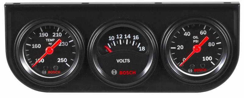 Bosch SP0F000037 Style Line Mini-Dreifach-Set (schwarzes Zifferblatt, schwarze Lünette) von Actron