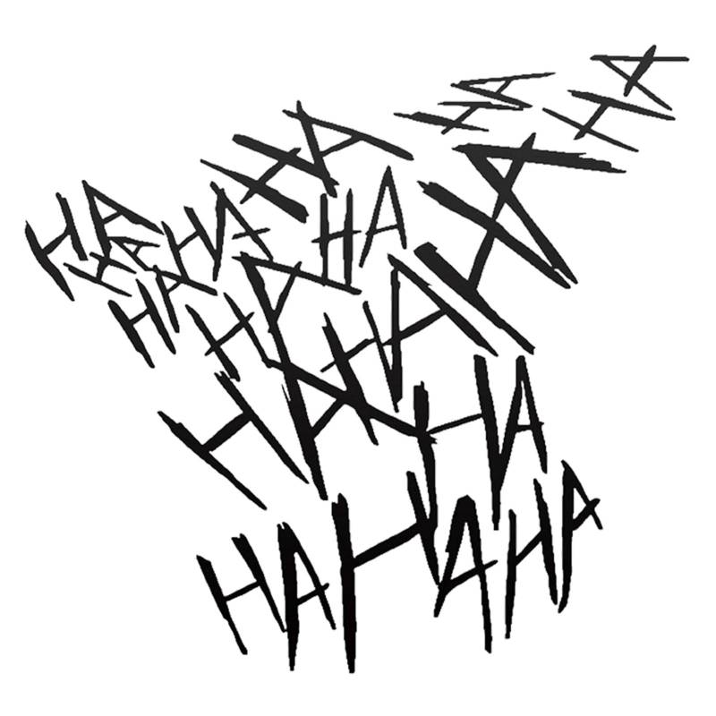 Acunny 2 Hahahahaha Auto Aufkleber Sticker Groß Schrift Hahaha Autoaufkleber Tuningaufkleber Hochleistungsfolie Grafik Schriftzug Hahaha Groß Aufkleber Sticker von Acunny