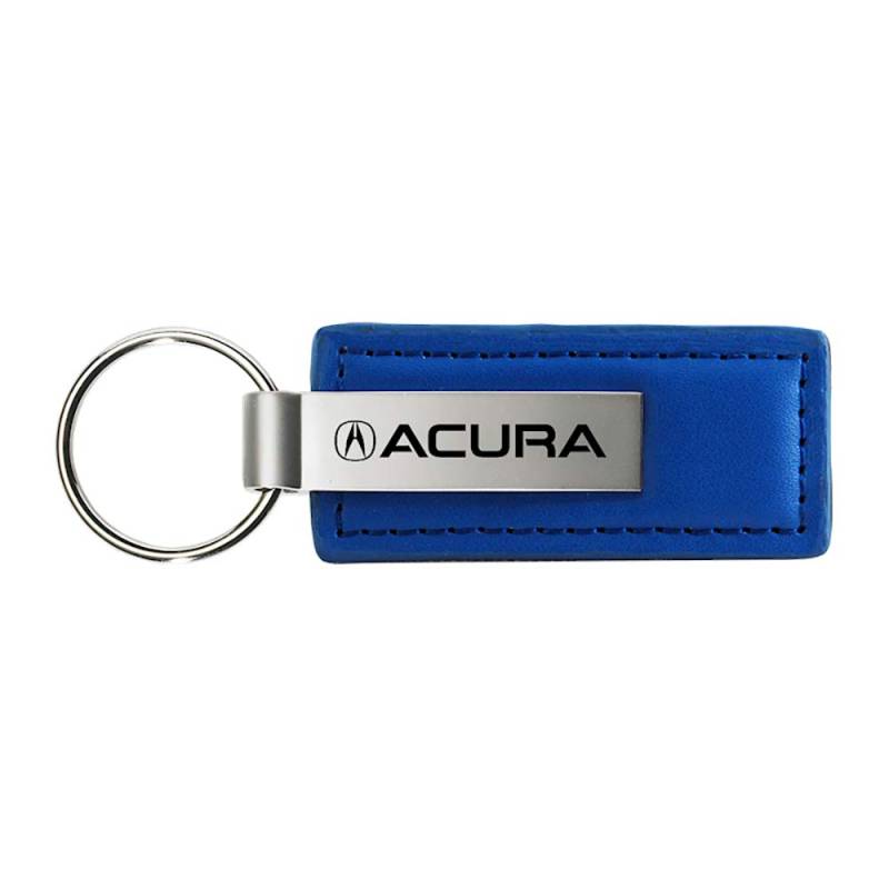 Acura echtem Blau Leder eckig Silber Logo Schlüsselanhänger Schlüsselanhänger Ring von Au-TOMOTIVE GOLD
