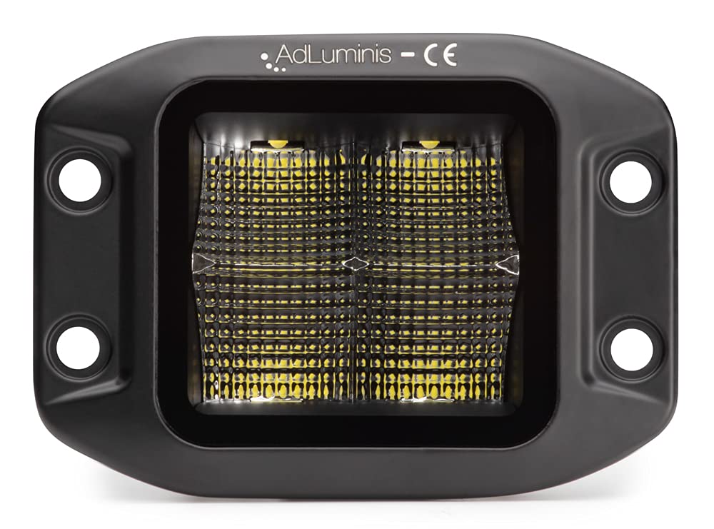 AdLuminis Blackline LED Arbeitsscheinwerfer Einbau 45 Watt 2900 Lumen, Flood, Zusatzscheinwerfer, Arbeitsscheinwerfer, Einbauscheinwerfer von AdLuminis