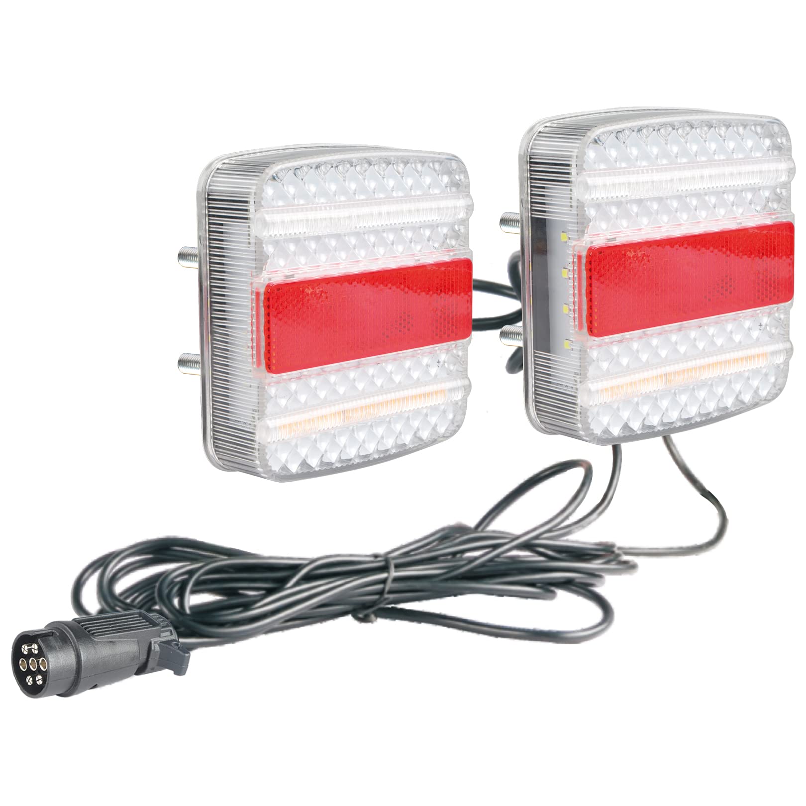 AdLuminis Rückleuchten-Set LED verkabelt für Anhänger, 12V/24V, für den Straßenverkehr zugelassen, zum Anschrauben, mit Canbus (323110) von AdLuminis