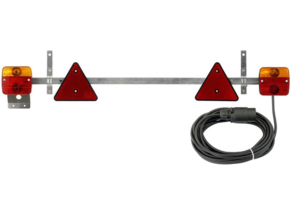 Stangenleuchte Anhänger-Rückleuchte mit Kabel, für Straßenverkehr zugelassen, 7,5m Kabel, Stecker 7-polig, Anhängerbeleuchtung mit ausziehbarer Teleskopstange, Traversenleuchte Stangenleuchte Anhänger-Rückleuchte mit Kabel, für Straßenverkehr zugelassen, 7,5m Kabel, Stecker 7-polig, Anhängerbeleuchtung mit ausziehbarer Teleskopstange, Traversenleuchte von AdLuminis
