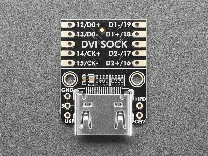 Adafruit DVI Sock für Pico, funktioniert mit HDMI Displays, 5957 von Adafruit