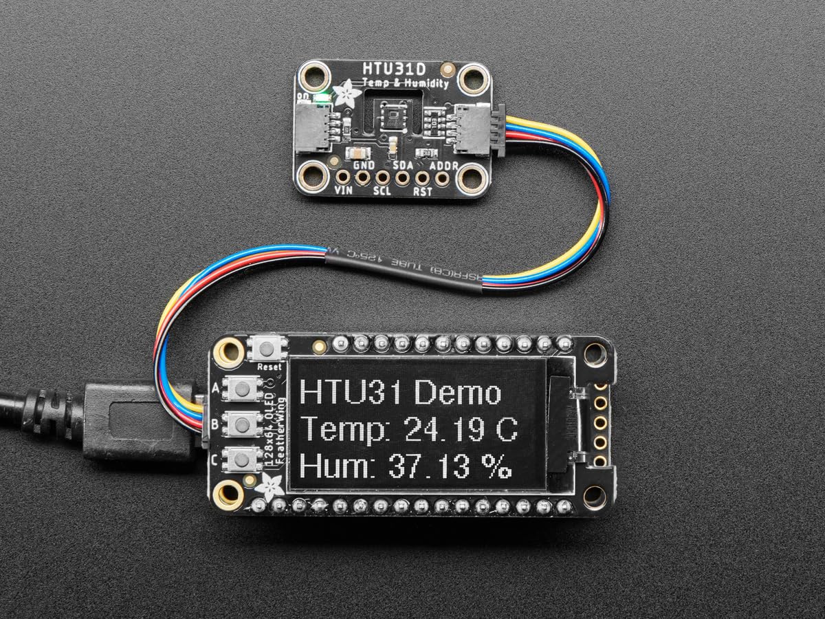 Adafruit HTU31 Temperatur- & Luftfeuchtigkeitssensor Breakout Board, STEMMA QT/Qwiic, 4832 Adafruit HTU31 Temperatur- & Luftfeuchtigkeitssensor Breakout Board, STEMMA QT/Qwiic, 4832 von Adafruit