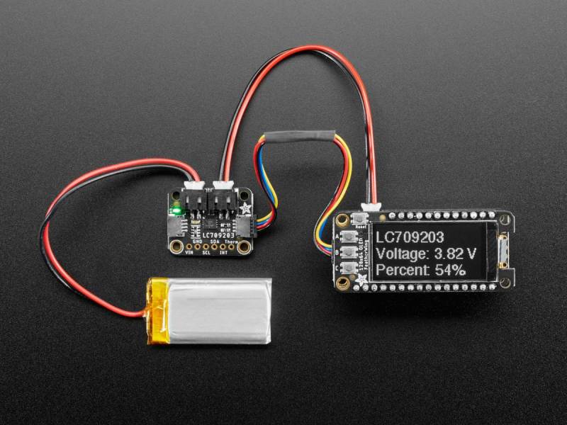 Adafruit LC709203F LiPoly/LiIon Akku-Monitor und Ladezustandskontrolle, STEMMA JST PH & QT/Qwiic, 4712 von Adafruit