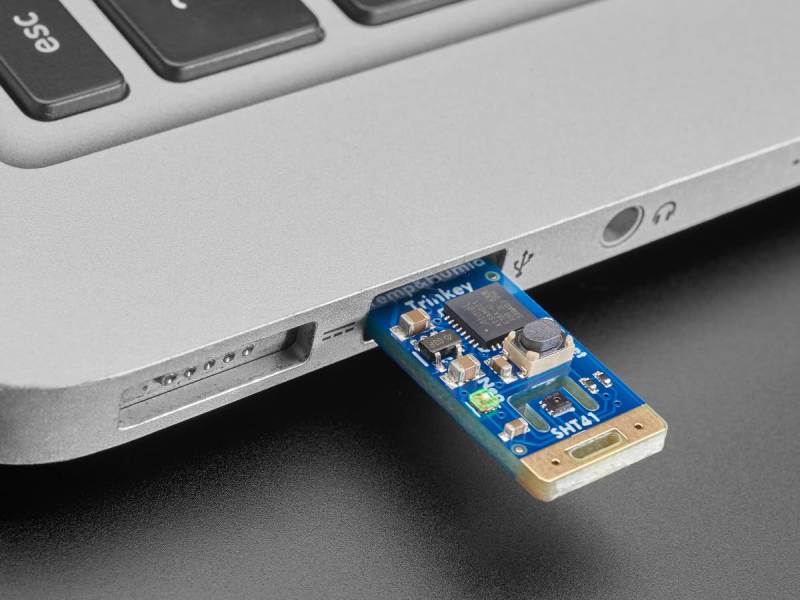 Adafruit SHT41 Trinkey, USB Temperatur- und Luftfeuchtigkeitssensor, 5912 von Adafruit