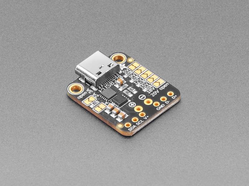Adafruit USB Type C Power Delivery Dummy Breakout, I2C oder fix, HUSB238, 5807 von Adafruit