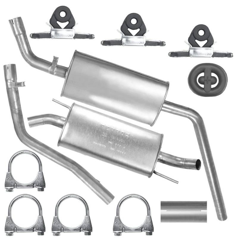 Auspuffanlage Schalldämpferset Auspuff für VW Transporter T4 IV LWB 2.4 D von Homry