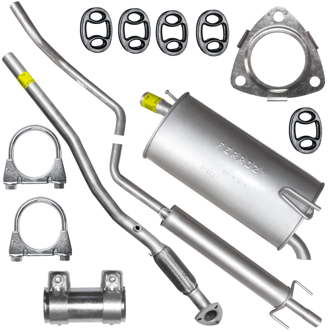 Adamot Auspuffanlage Schalldämpferset für Opel Meriva A 1.4i 16V - Fahrzeugspezifischer Schalldämpfer - Rear - Legierter Stahl - 2 Count von Adamot