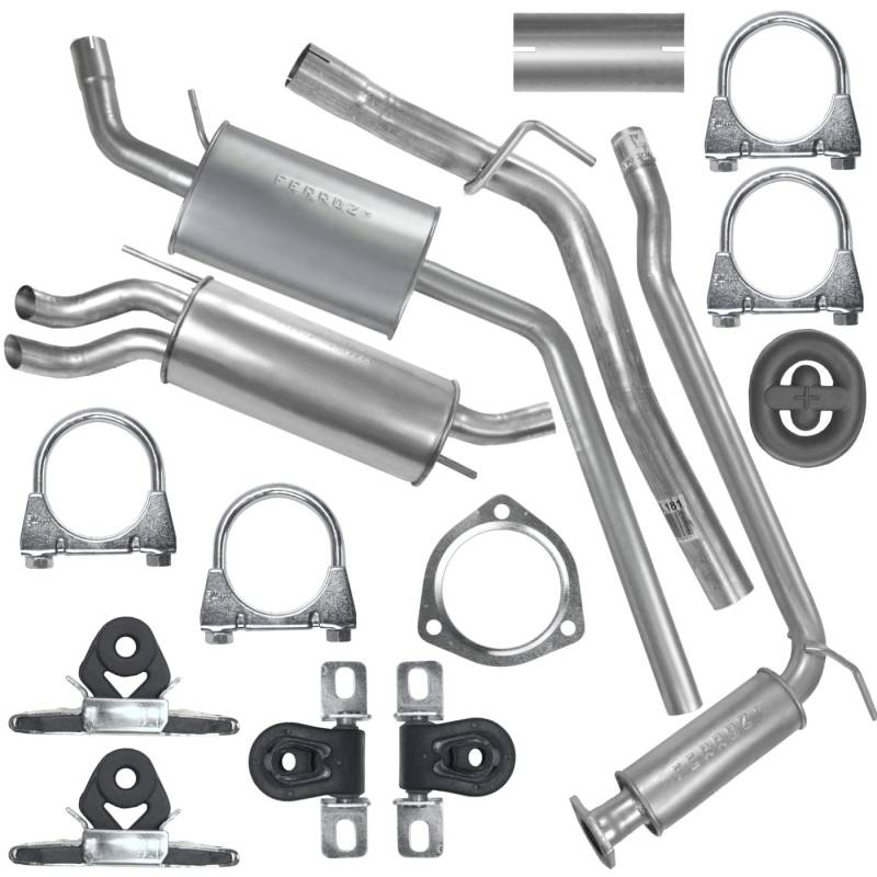 Auspuffanlage Schalldämpferset Auspuff für VW Transporter T4 IV Pritsche SWB, LWB 1.9 TD 2.4 D von PGONA