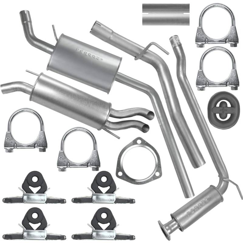 Schalldämpferset Mitteltopf Auspuff für Transporter T4 SWB, LWB 2.5 TDI von Adamot