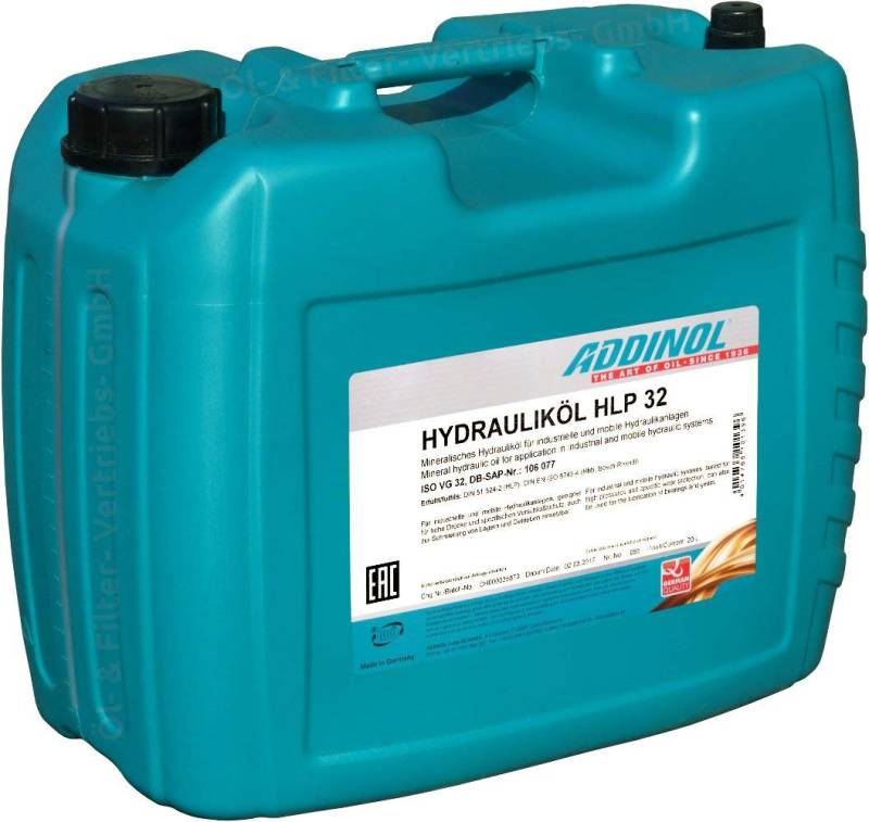 ADDINOL Hydrauliköl HLP 32 20l von Addinol Lube Oil GmbH