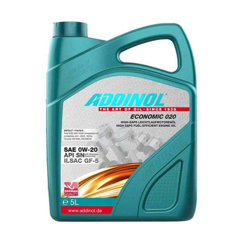 ADDINOL ECONOMIC 0W-20 Motorenöl, 5 Liter von Addinol