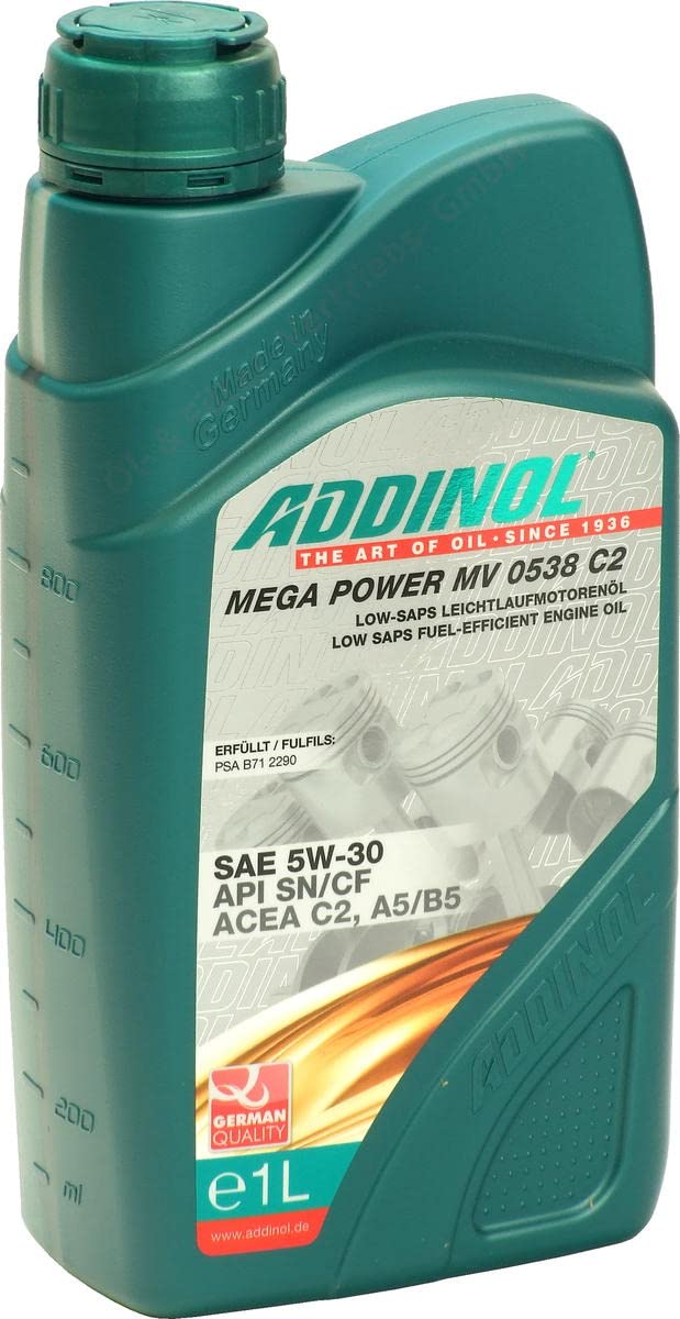 ADDINOL MEGA POWER MV 0538 5W-30 C2,A5/B5 Motorenöl, 1 Liter von Addinol