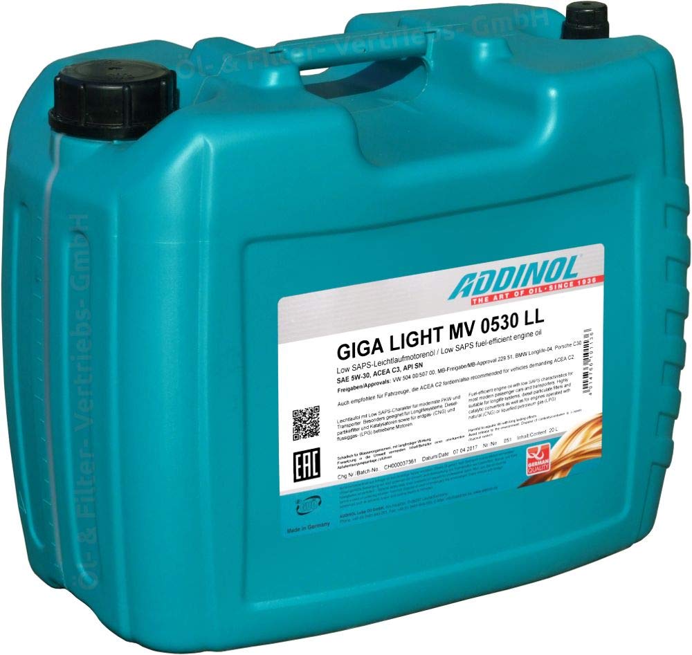 ADDINOL Motorenöl Giga Light SAE 5W-30 20 Liter MV 0530LL von ADDINOL