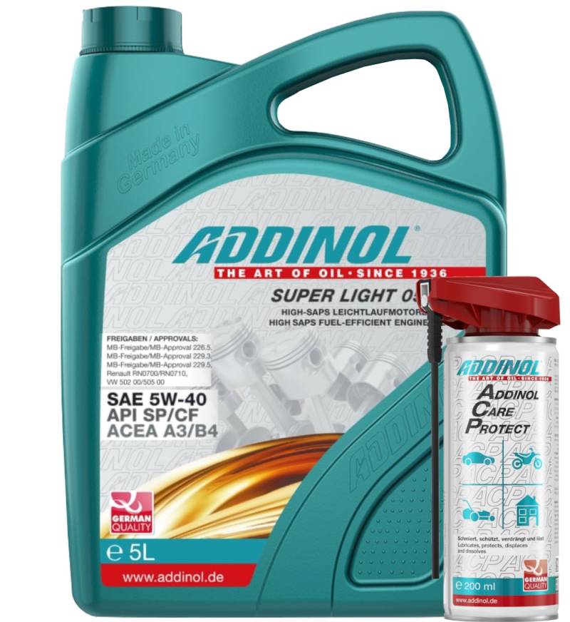 ADDINOL Motoröl 5W40 Super Light 0540 + ACP Multifunktionsspray von Addinol
