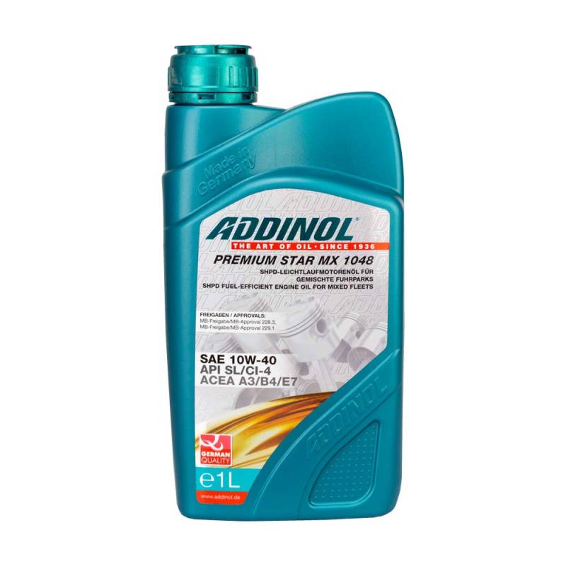 ADDINOL PREMIUM STAR MX 1048 10W-40 A3/B4/E7 Motorenöl, 1 Liter von Addinol