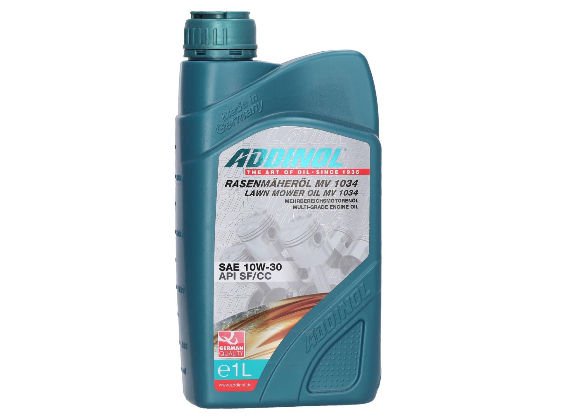 ADDINOL RASENMÄHERÖL MV 1034 10W-30 Motorenöl, 1 Liter von Addinol