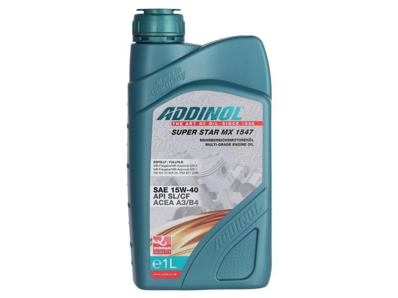ADDINOL SUPER STAR MX 1547 15W-40 A3/B3/E2 Motorenöl, 1 Liter von Addinol