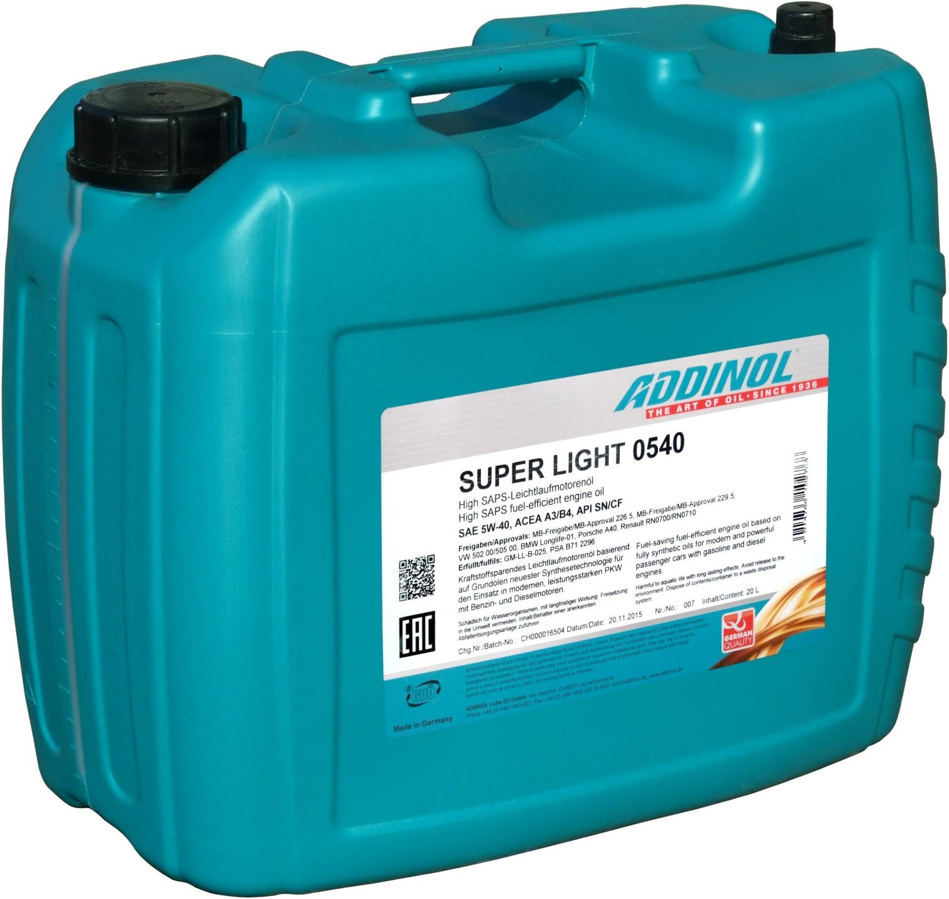ADDINOL Super Light 0540 20 Liter von Addinol