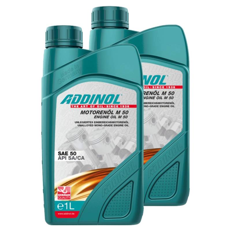 Addinol 2X Motorenöl Motor Motoren Motor Oil Engine Oil Benzin Diesel SAE 50 M 50 1L 72400807 von Addinol