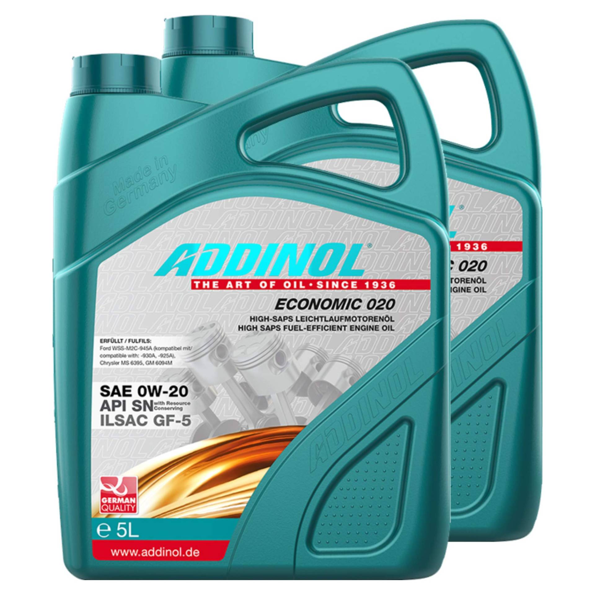 2X Addinol Motoröl Motorenöl Motor Motoren Motor Oil Engine Oil 0W-20 Economic 020 5L 72097581 2X Addinol Motoröl Motorenöl Motor Motoren Motor Oil Engine Oil 0W-20 Economic 020 5L 72097581 von Addinol