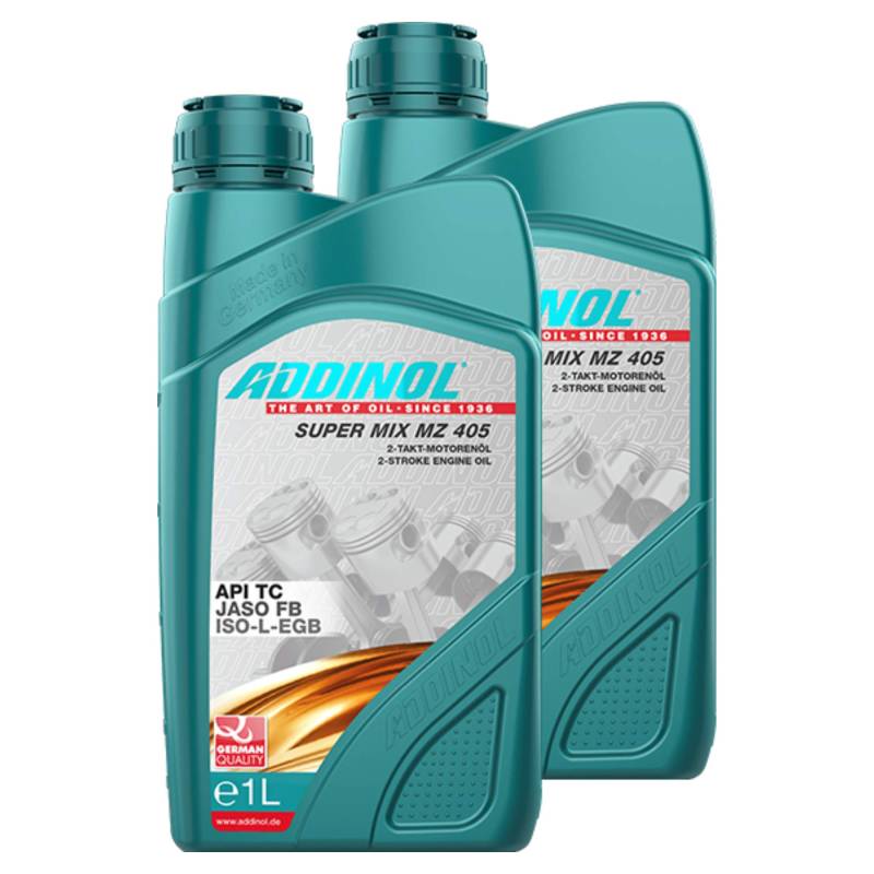 Addinol 2X Motoröl Motorenöl Motor Motoren Motor Oil Engine Oil 2-Takt Super Mix Mz 405 (Rot Gefärbt) 1L von Addinol