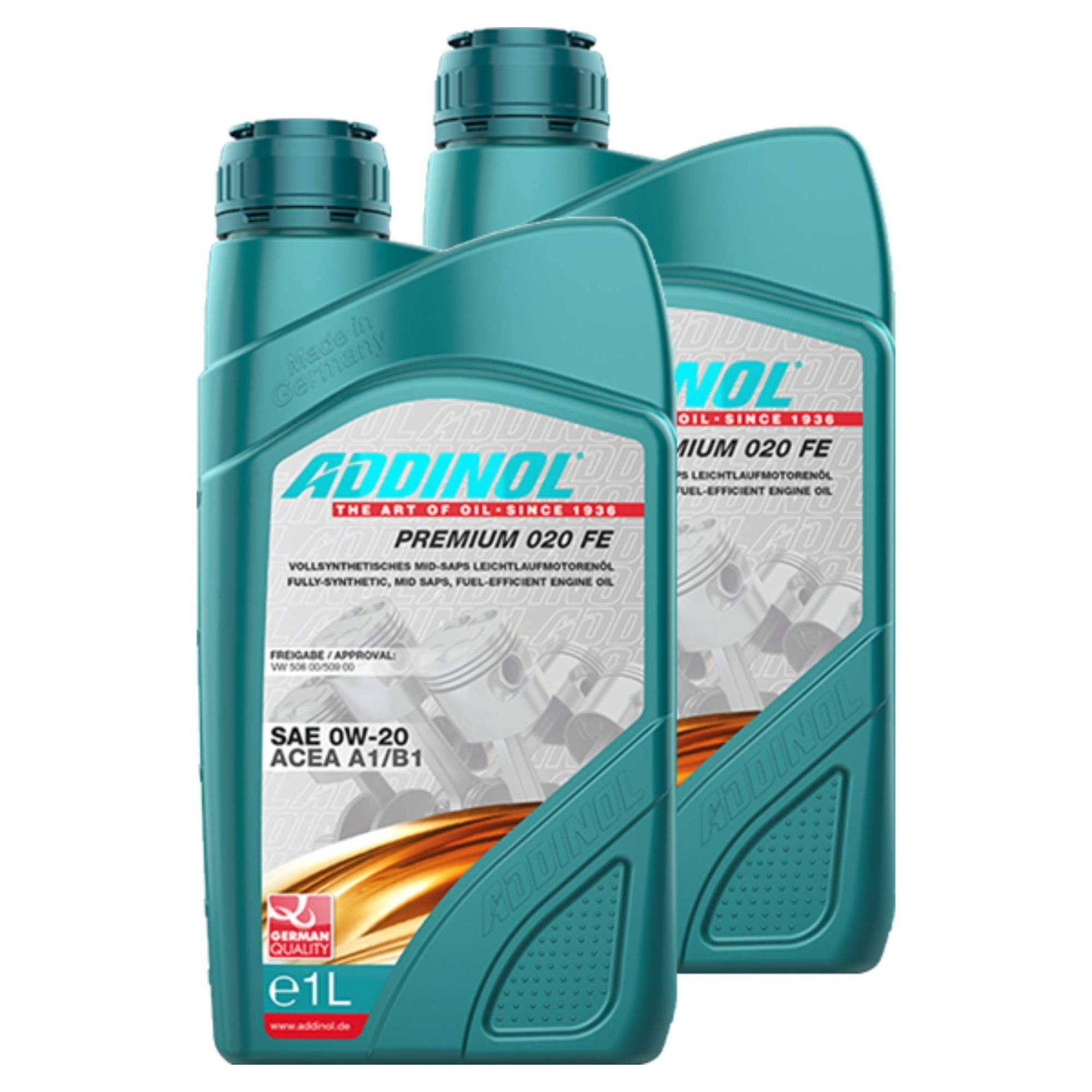 Addinol 2X Motoröl Motorenöl Motor Motoren Motor Oil Engine Oil Benzin Diesel 0W-20 Premium 020 Fe 1L 72097207 von Addinol