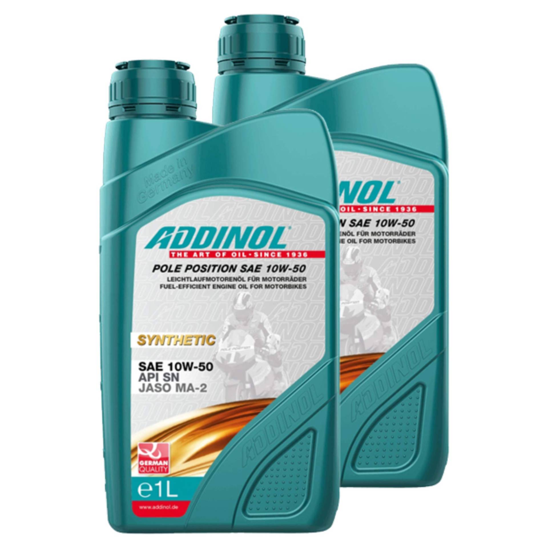 Addinol 2X Motoröl Motorenöl Motor Motoren Motor Oil Engine Oil Pole Position SAE 10W-50 1L Motorrad von Addinol