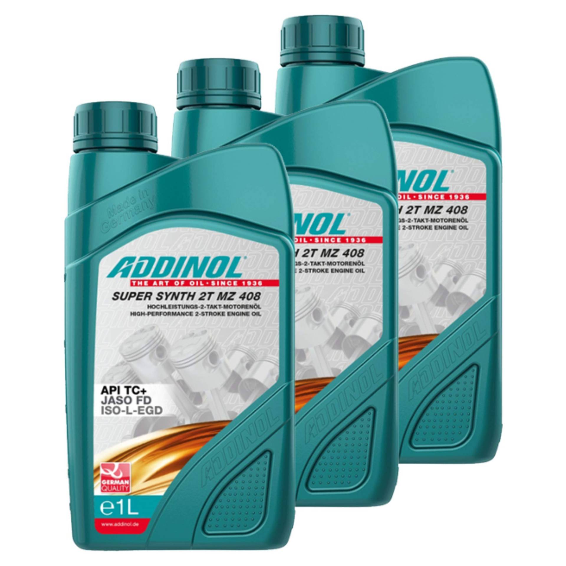 Addinol 3X Motoröl Motorenöl Motor Motoren Motor Oil Engine Oil 2-Takt Super Synth 2T Mz 408 1L 72400607 von Addinol