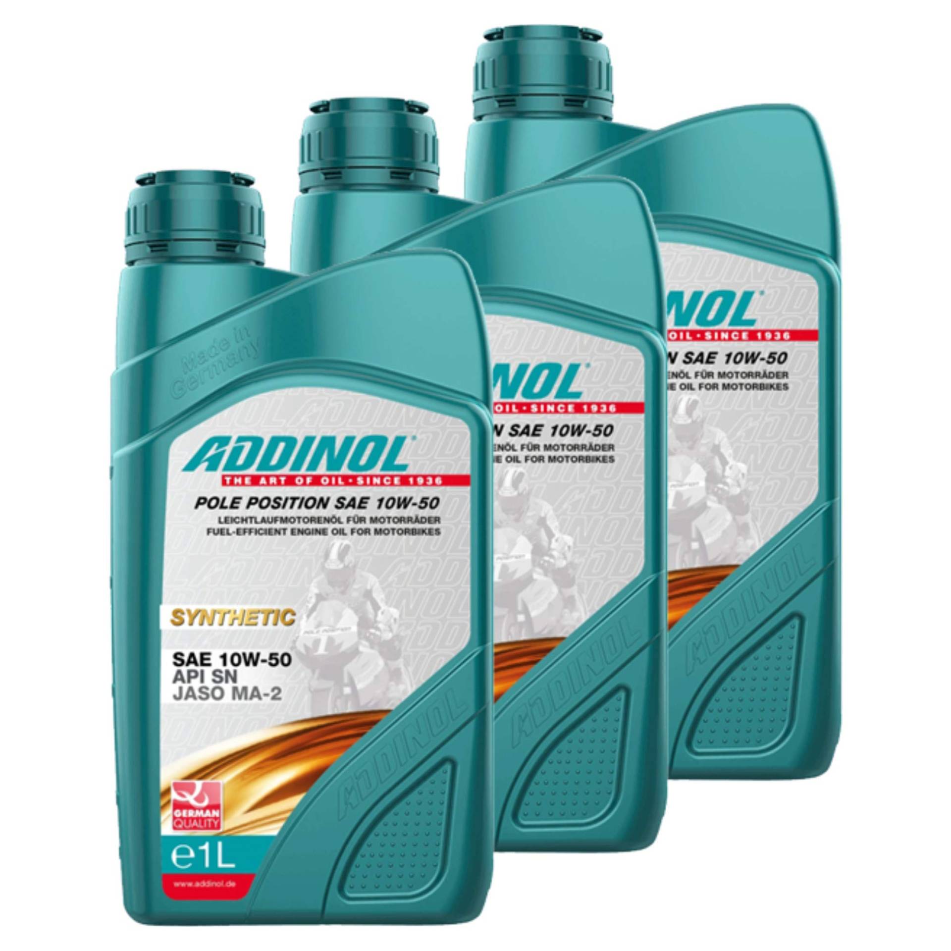 Addinol 3X Motoröl Motorenöl Motor Motoren Motor Oil Engine Oil Pole Position SAE 10W-50 1L Motorrad von Addinol