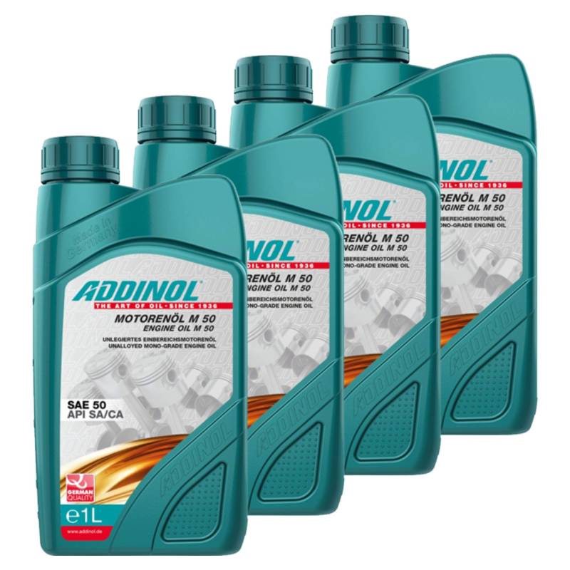 Addinol 4X Motorenöl Motor Motoren Motor Oil Engine Oil Benzin Diesel SAE 50 M 50 1L 72400807 von Addinol